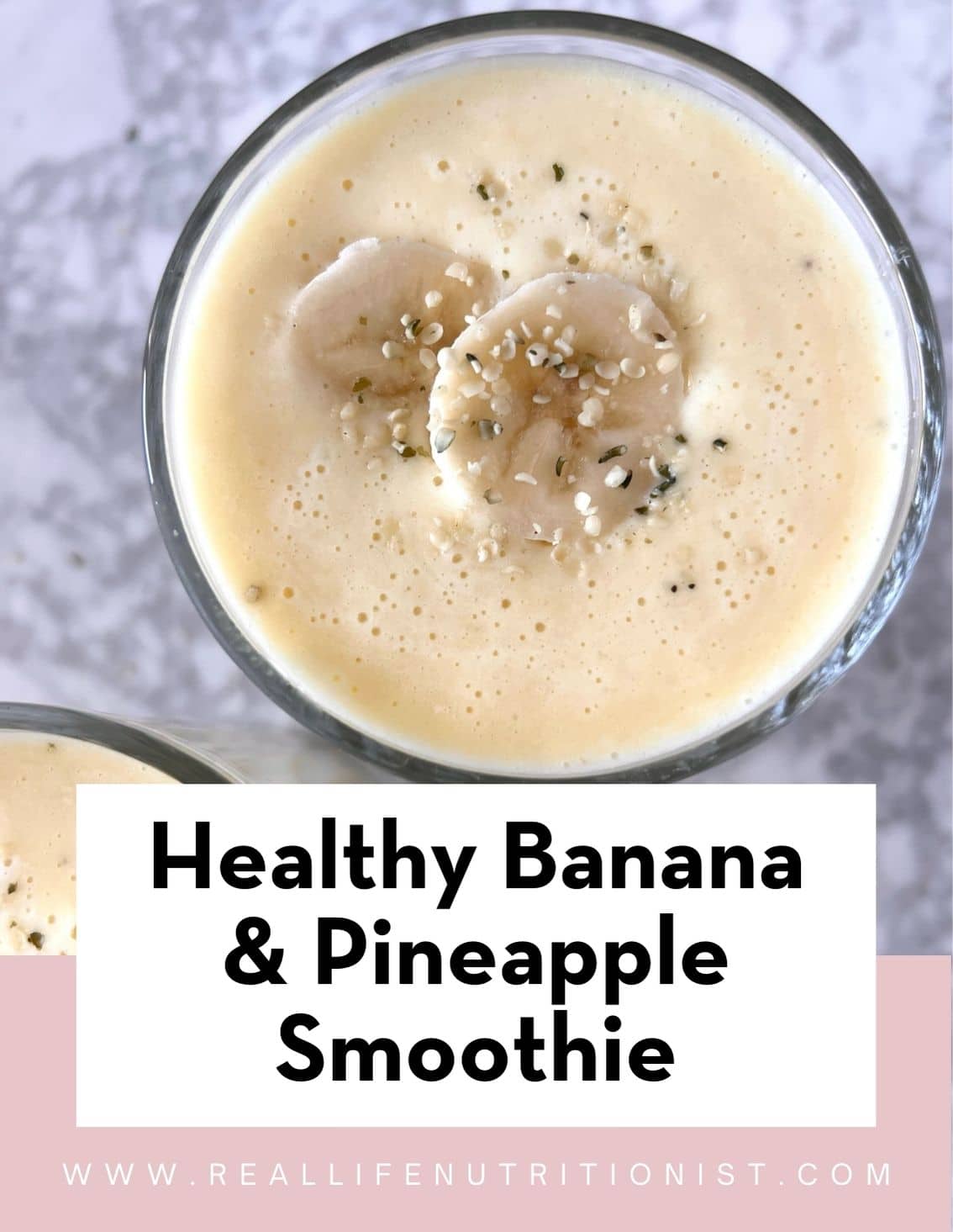 Healthy Pineapple Banana Smoothie (With Protein)