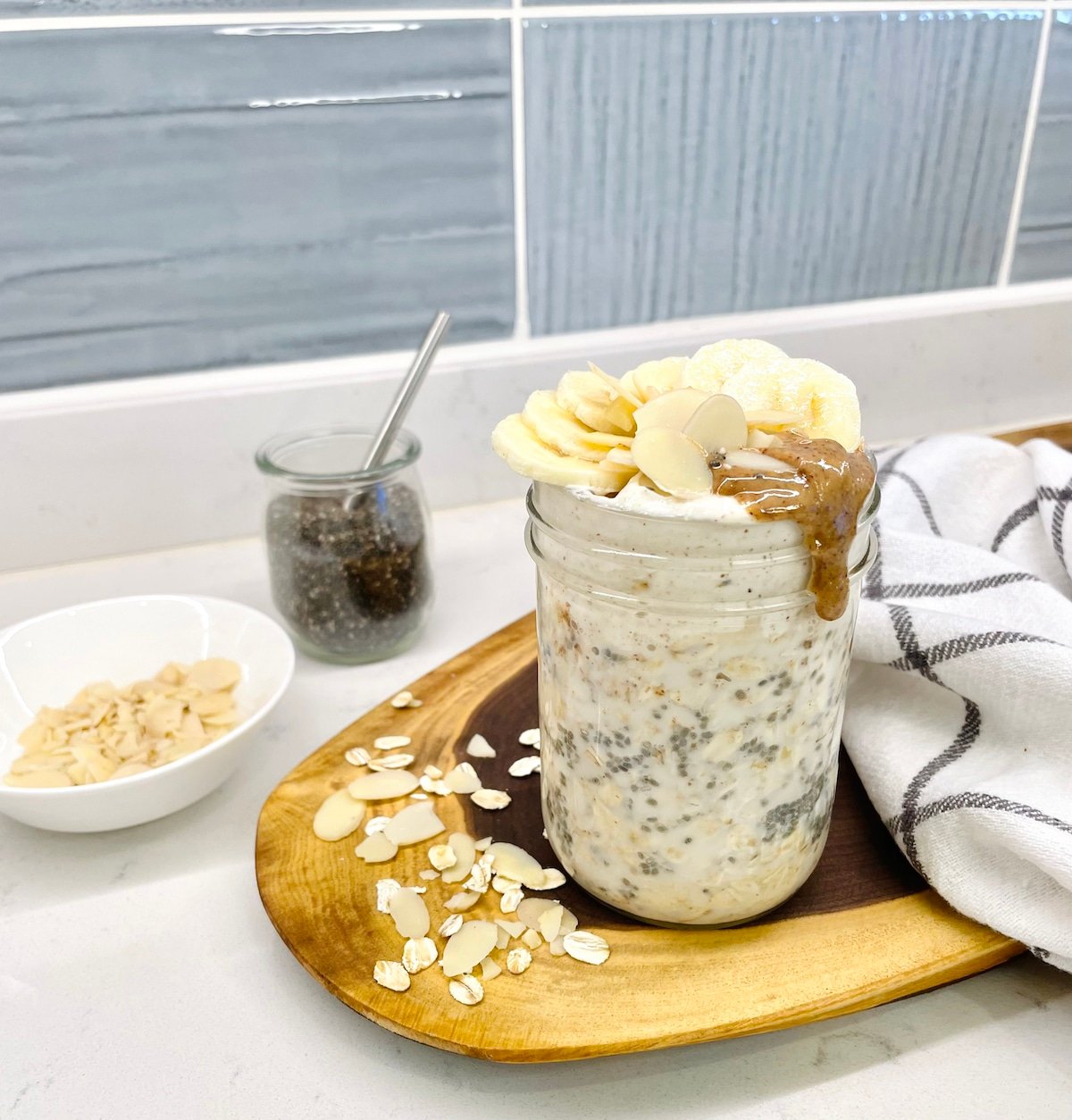 Almond Butter Overnight Oats