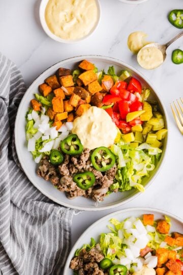 Sweet Potato Burger Bowl Recipe — Real Life Nutritionist