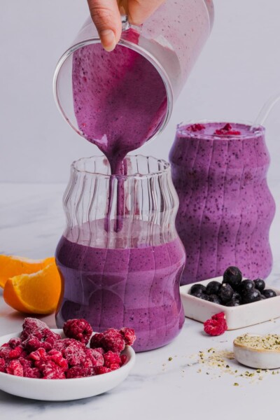 Blueberry Raspberry Smoothie (Protein-Packed) – Real Life Nutritionist