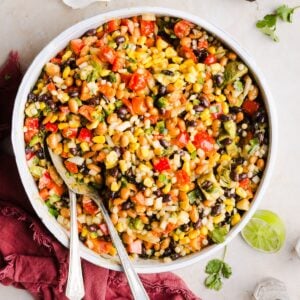 Cowboy Caviar couscous salad in a large bowl