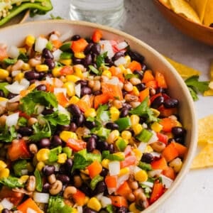 Healthy cowboy caviar in a bowl.